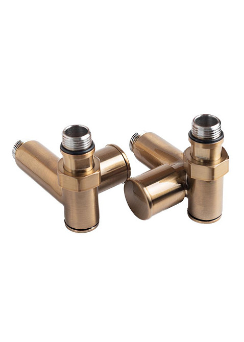 Кран для рушникосушарки кутовий під ТЕН NAVIN 1/2"х1/2", бронза, 2 шт. Київ - фото 4