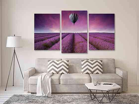 Модульная картина в гостиную / спальню Лаванда Art-619_3 Киев