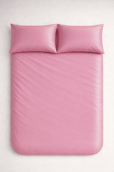 Підковдра на блискавці Ecotton двоспальний 180х215 см із сатину однотонний рожевий 15-1611 Brindal Rose Коломия - фото 1