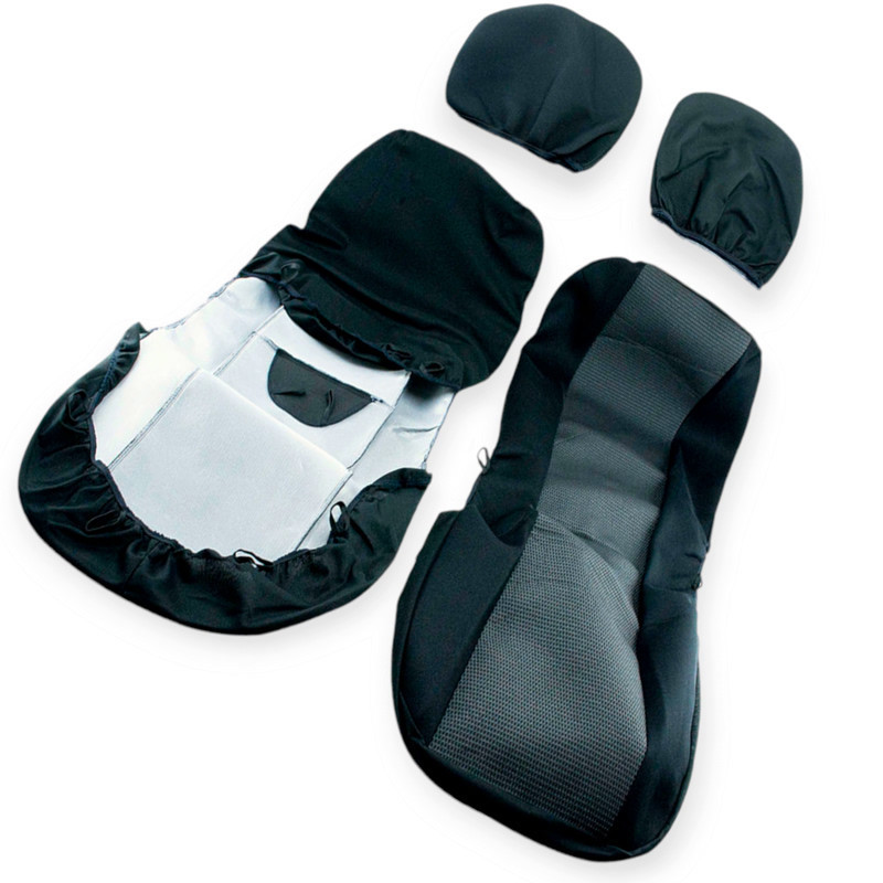 Чехлы универс. 1+1 передние universal b coper, bus серые ткань салона Мукачево - изображение 1