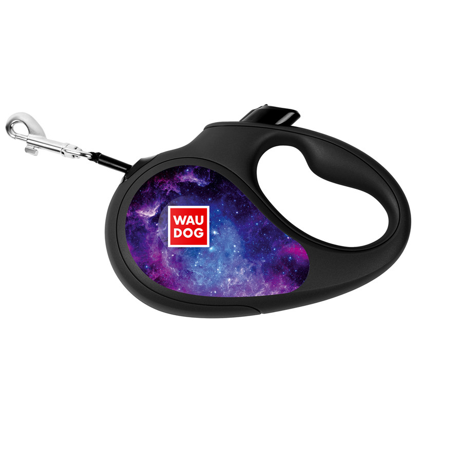 Повідець-рулетка для собак WAUDOG R-leash, малюнок "NASA21", M, до 25 кг, 5 м, світловідбиваюча Коломыя - изображение 2