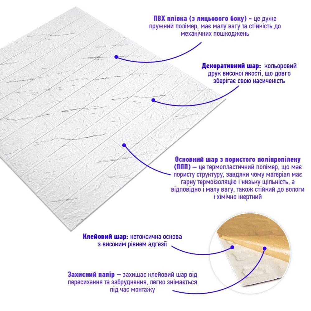 Панель стеновая 3D 700х770х3мм Мраморный квадрат SW-00002262 Киев - изображение 2