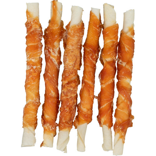 Ласощі Trixie Denta Fun Chewing Rolls для собак Паличка для чищення зубів з куркою 12 см 70 г 6 шт Київ - фото 5