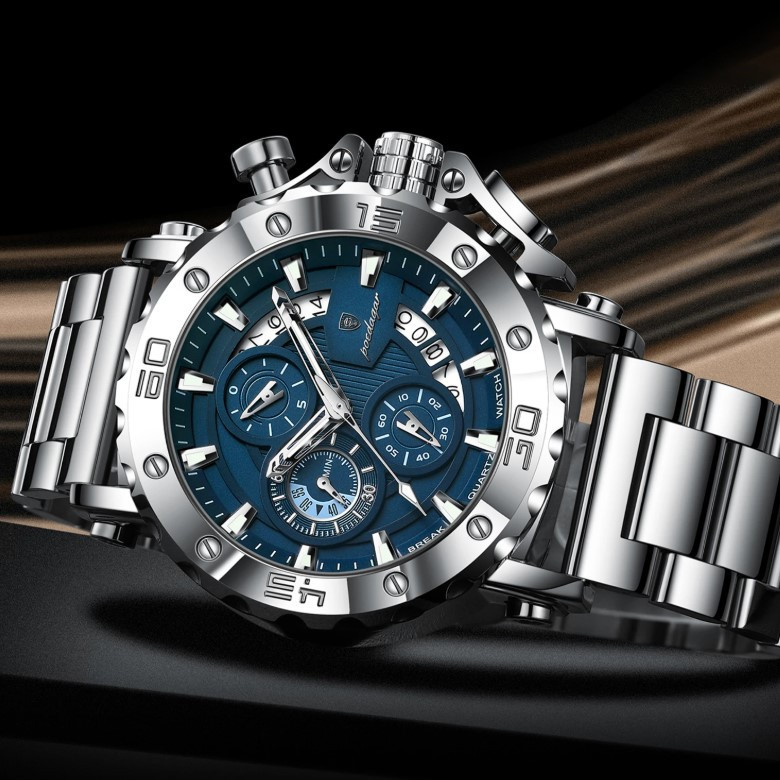 Часы мужские наручные Poedagar Crucial Серебристый Киев - изображение 8