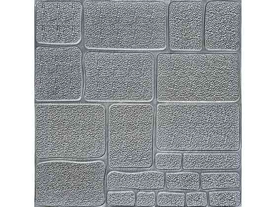 Панель стінова 3D 700 * 700 * 6мм Камінь срібло (153) SW-00000187 ТМ STICKER WALL Київ