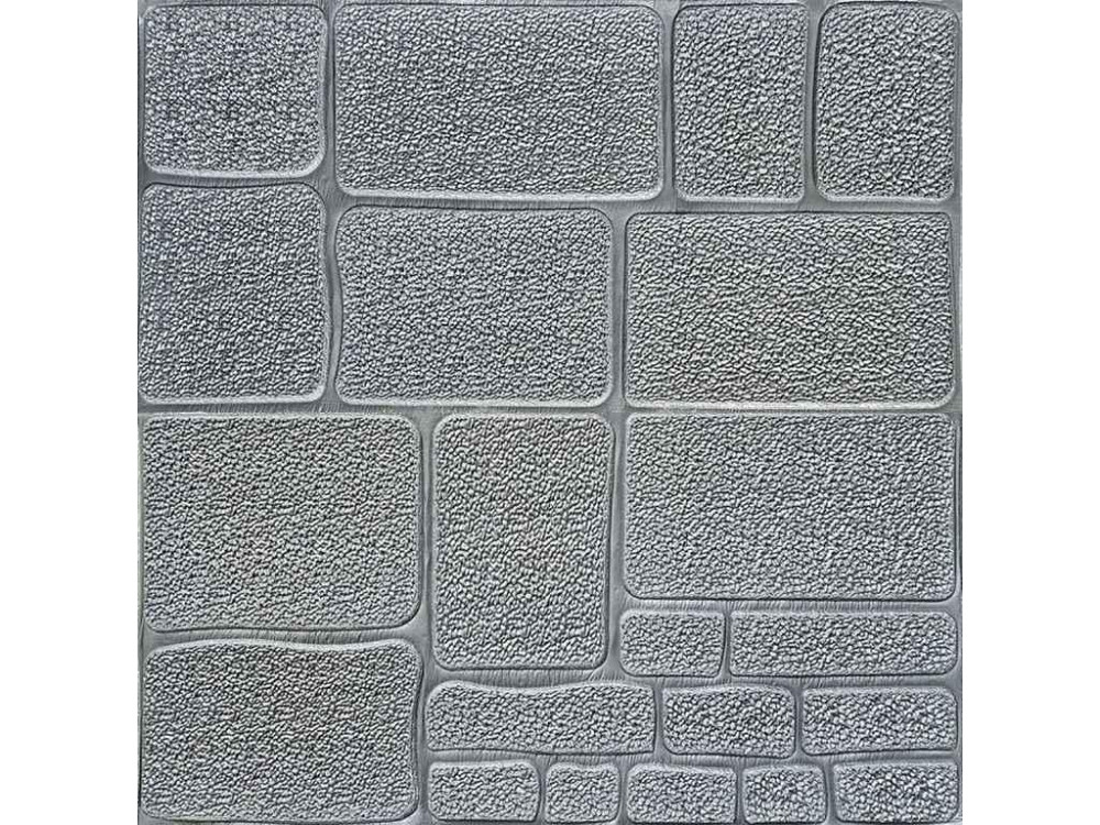 Панель стеновая 3D 700 * 700 * 6мм Камень серебро (153) SW-00000187 ТМ STICKER WALL Киев - изображение 1