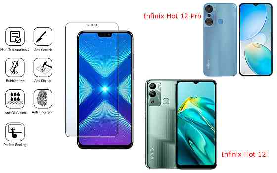 Защитное стекло NeoGlass для Infinix Hot 12 Pro, Hot 12i  – ультрапрозрачное и устойчивое Киев