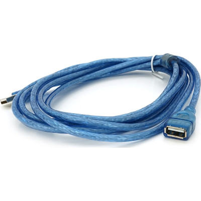Дата кабель USB 2.0 AM/AF 3.0m ferrite transparent blue Voltronic (YT-AM/AF-3.0TBL) Винница - изображение 1