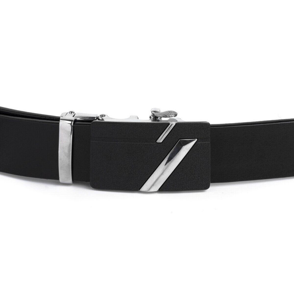 Ремень мужской c черной матовой пряжкой Vintage 20329 Черный Киев - изображение 2