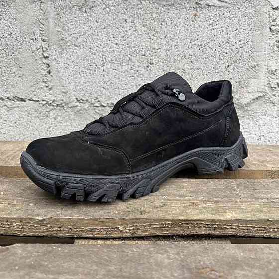 Мужские тактические замшевые демисезонные кроссовки, прошитые и проклеенные черные военные кроссовки Львов