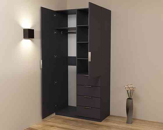 Шкаф Кристалл 1, Антрацит, 1000х520х2100 Львов