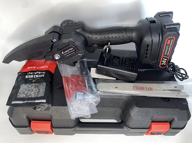 Электропила, кусторез CHAIN SAW 6'' TL 0600 (в комплекте, чемодан, 2АКБ и зарядка) Киев - изображение 6