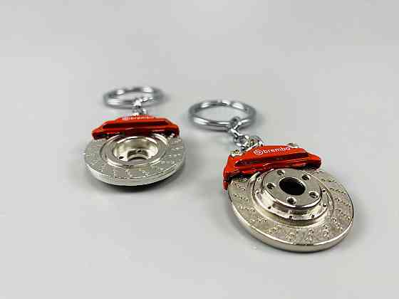 Брелок диск гальмівний + супорт 31мм (діаметр) х 95мм (довжина), брелок на автомобільні ключі Мукачево