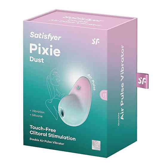 Вакуумний стимулятор з вібрацією Satisfyer Pixie Dust Mint/Pink Sex Aura Київ