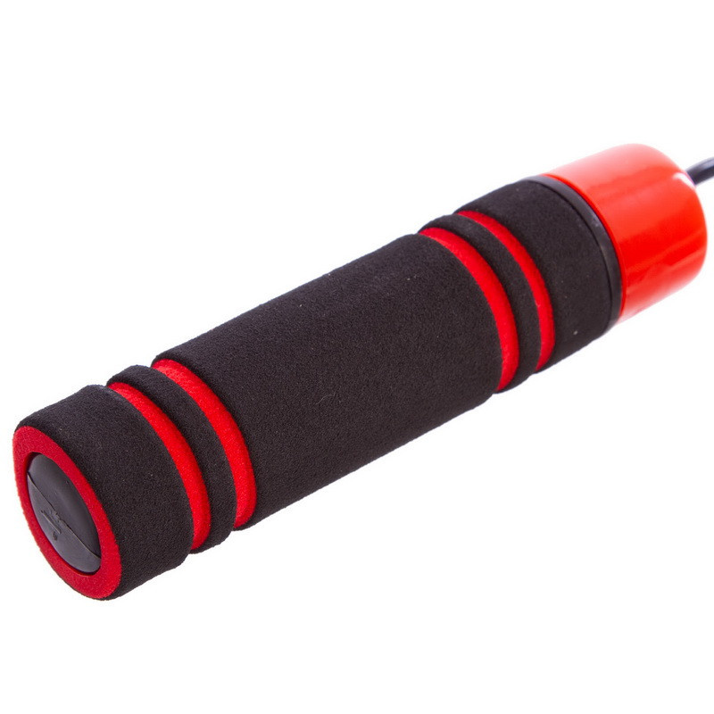 Скакалка скоростная с подшипником и PVC жгутом FI-8008 Вишнёвое - изображение 3