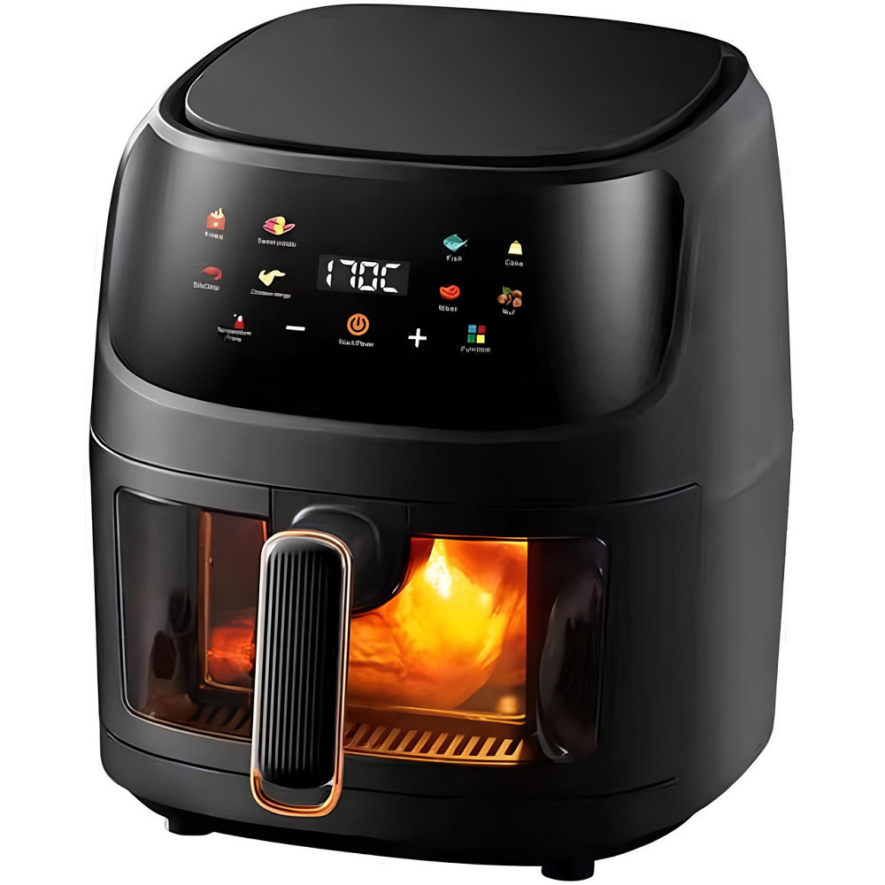 Электрический аэрогриль без масла 8л, 2400W, QF-605 / Безмасляная фритюрница / Мультипечь для кухни Киев - изображение 1