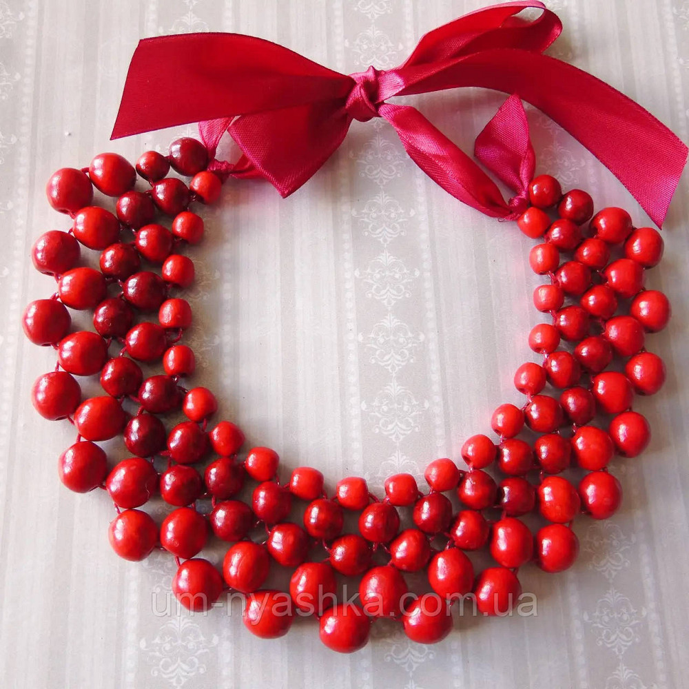 Намисто дерев'яне жовте кольє Кривий Ріг - фото 7