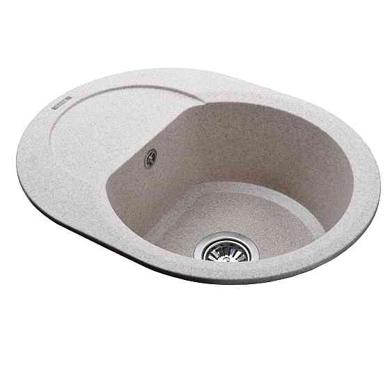 Гранитная мойка Globus Lux MORAINE миндаль 600х470мм-А0008 Киев