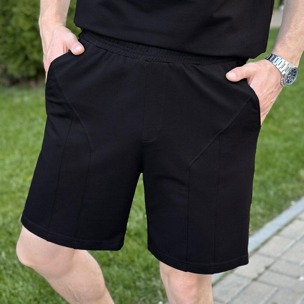 Чоловічий літній комплект шорти і футболка чорний Pobedov Barel Київ - фото 3