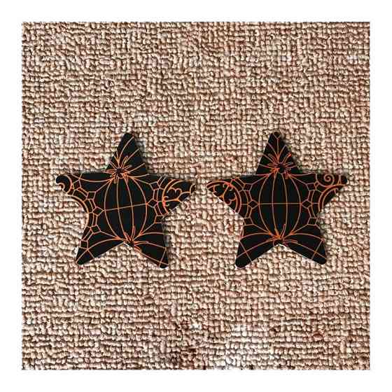 Стікіні на груди Зірки, колір чорний + оранжевий, розмір 8см Київ