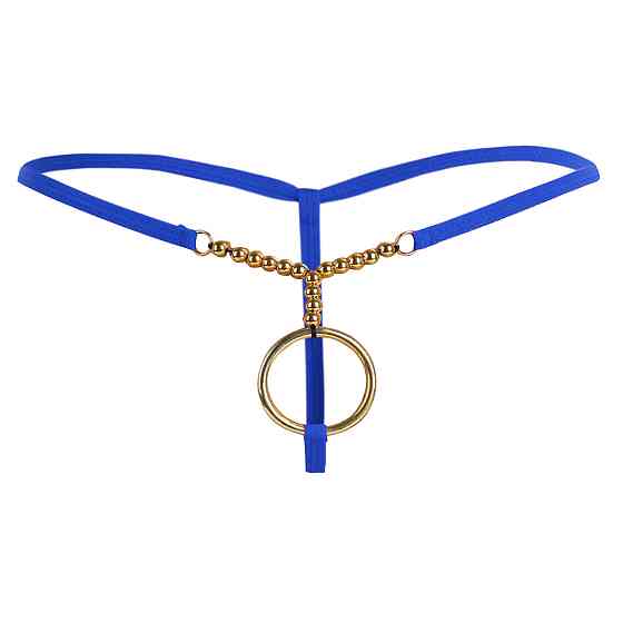 Стринги мужские с кольцом универсальный синий Киев