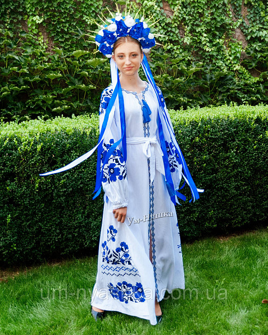 Жіноча вишита сукня на натуральному полотні Паризький букет Кривий Ріг - фото 6