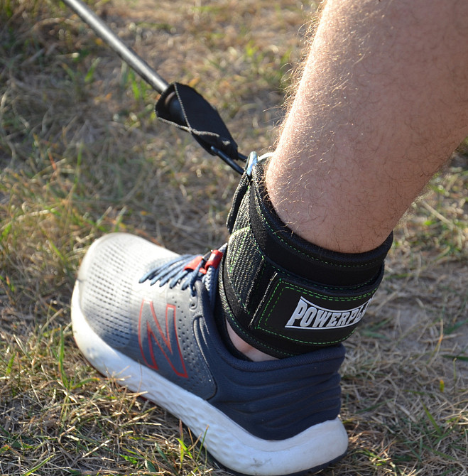 Манжета для тяги PowerPlay 4334 Ankle Strap Чорна Каменское - изображение 10