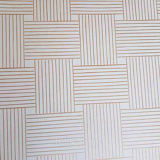 Шпалери вінілові на флізелін Caselio Mystery 0.53х10 м геометрія яскраві смуги золотисті на салатовому Київ