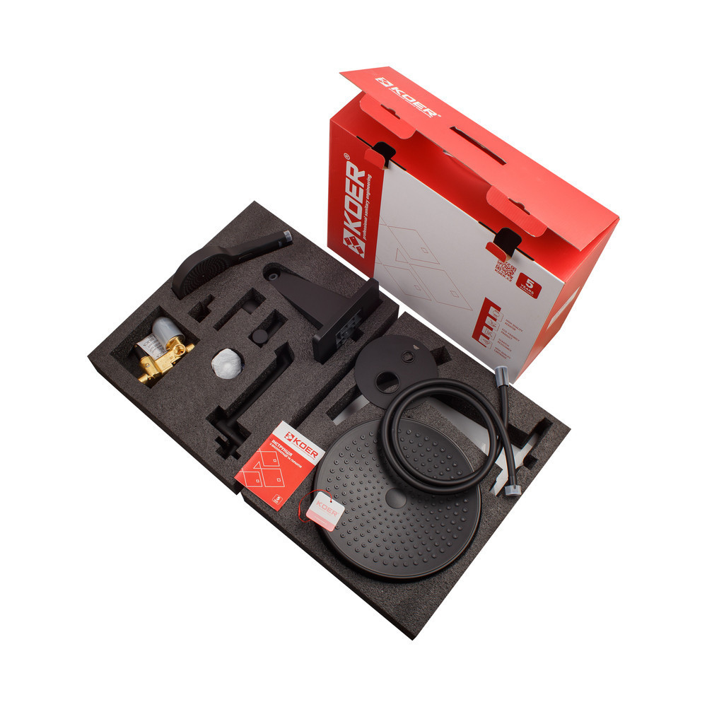 Вбудована душова система Koer KB-66029-05 3 функції Колір чорний (KR5492) ( 22630 ) Харків - фото 4
