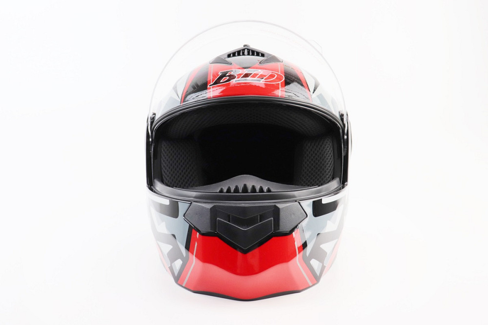 Шолом модуляр, закритий з відкидним підборіддям+відкидні окуляри BLD-159 S (55-56см), ЧОРНО-ЧЕРВОНИЙ Киев - изображение 7