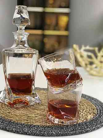 Стакан для віскі соку "Айс-віски" 300 мл прозора геометрична форма Київ