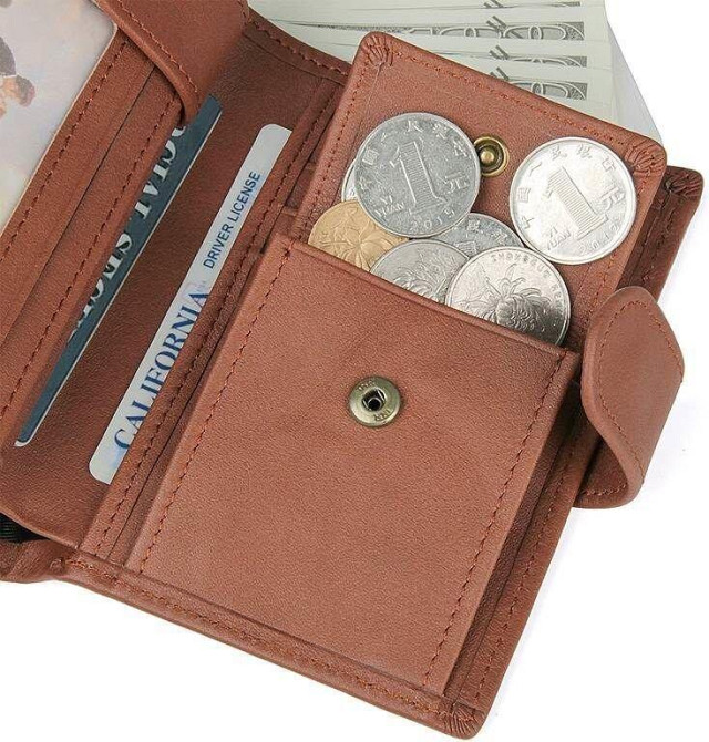 Портмоне чоловіче Vintage 14534 з натуральної шкіри Коричневе Київ - фото 10