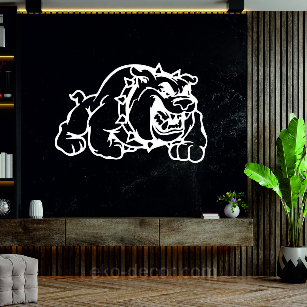 Декоративное настенное Панно «Бульдог - Спайк», Декор на стену 110*72 см, Белый Киев - изображение 4