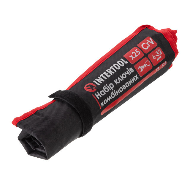 Набір ключів комбінованих, 25 шт., 6-32 мм, професійні, polishing, DIN3113, чохол INTERTOOL XT-1526 Київ - фото 2