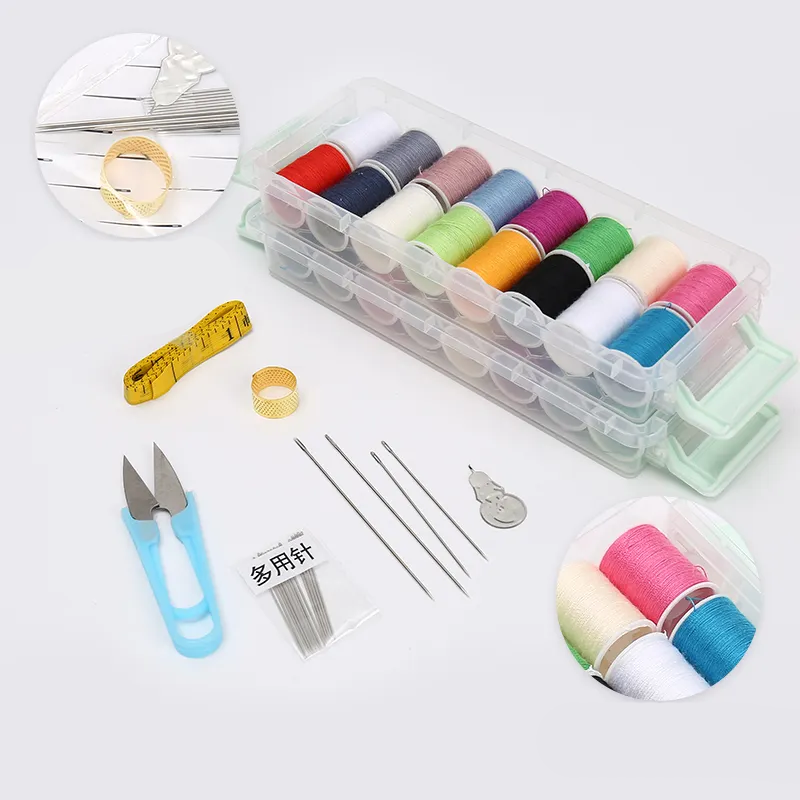 Набор ниток и иголок для шитья, 16 цветов ниток и  комплект иголок Каменец-Подольский - изображение 2