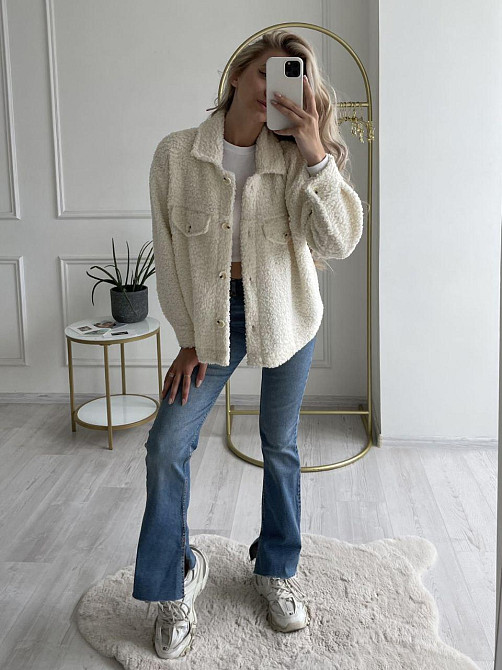 Женская теплая рубашка из мягкой овчины Тедди Одесса - изображение 15