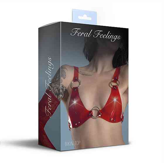 Ліф класичний Feral Feelings - Bikini Top Red Trasparent Sex Aura Київ