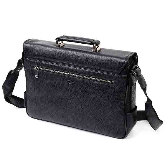 Классический мужской портфель KARYA 20940 кожаный Черный Киев