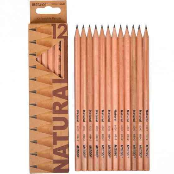 Набір олівців графітних "Marco" "Natural-Cedarlite" 12шт. 6000-12CB шестигран HB , шт Київ