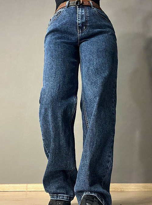 Джинси жіночі Vanver 8230 палаццо широкі з ременем сині, синій, З6, 36, 99 см, 128 см Київ - фото 16