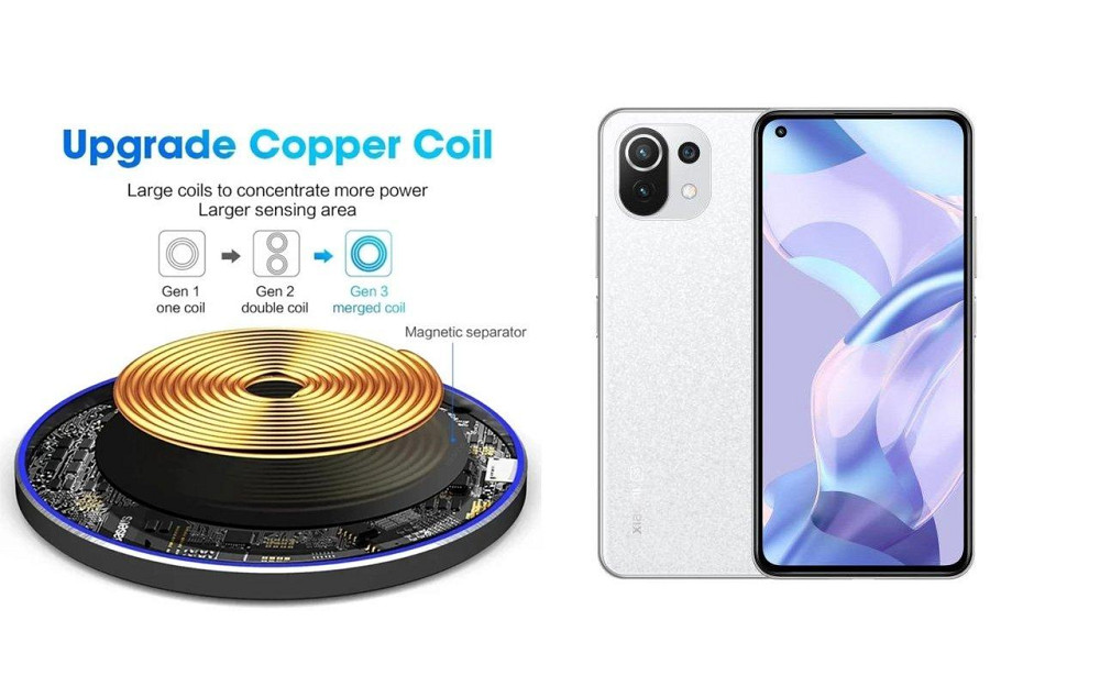 Бездротовий зарядний пристрій Copper до 30W для Samsung Galaxy Note 20, Galaxy Note 20 Ultra, USB-C, LED Київ - фото 2