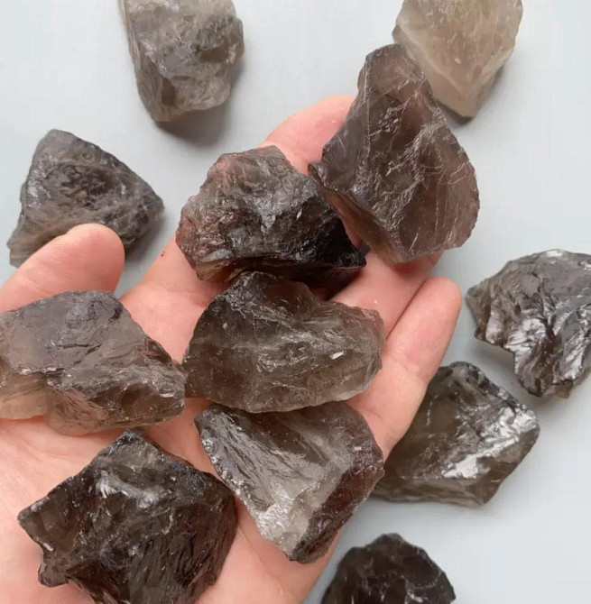 Натуральний кристал димчастого кварцу, 3-4 см. Необроблені кристали димчастого кварцу. Київ - фото 2