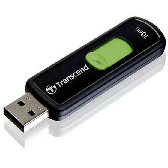 Flash Transcend USB 2.0 JetFlash 500 16Gb Black Киев