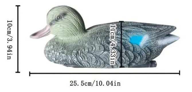 Утка пластиковая, декоративная для пруда 25х10см Киев - изображение 2