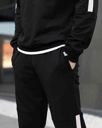 Трикотажний чоловічий спортивний костюм чорний Pobedov Black moon Київ