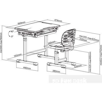Парта со стулом FunDesk Piccolino III Pink-w Винница - изображение 7