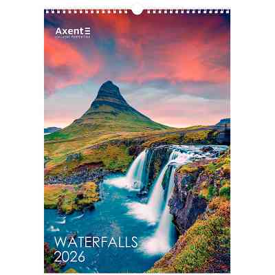 Календар Axent настінний А3 2026 р.Waterfalls (8804-26-2-A) Вінниця