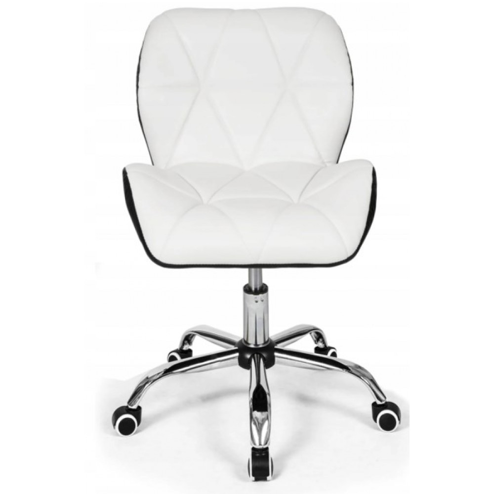 Крісло офісне комп'ютерне B-531 на коліщатках робоче для комп'ютера офісу дому Чорно-білий Київ - фото 4