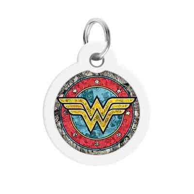 Адресник для животных WAUDOG Smart ID с QR паспортом "Чудо-женщина 2" круг 30 мм (230-1013) Винница