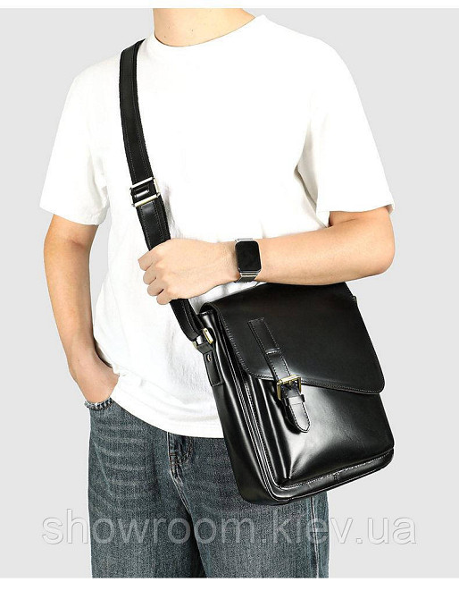 Чоловіча сумка із якісної натуральної шкіри Leahter Collection (6228) Київ - фото 2